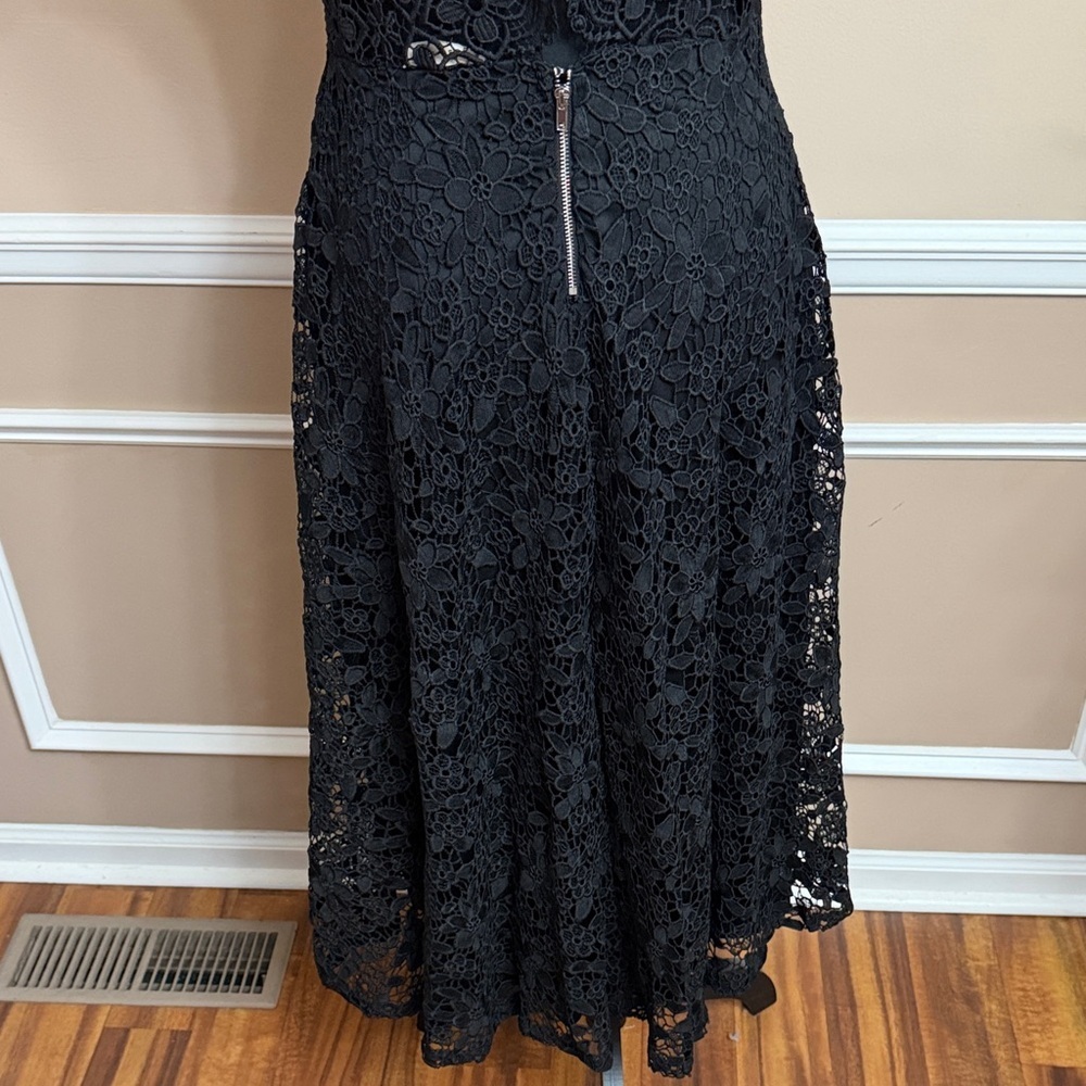 Just Me Black Lace Midi Dress - Picture 10 of 11